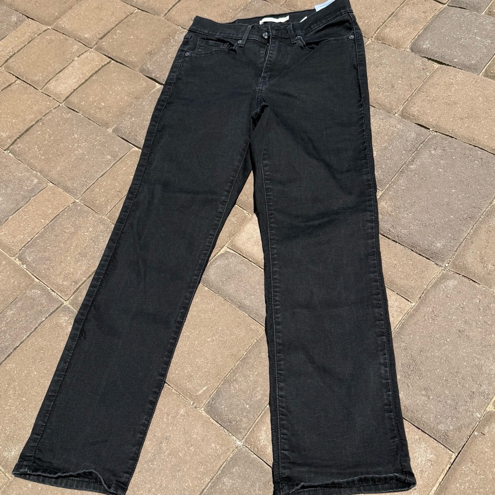Levi's Black High Rise Jeans Classic Straight Leg